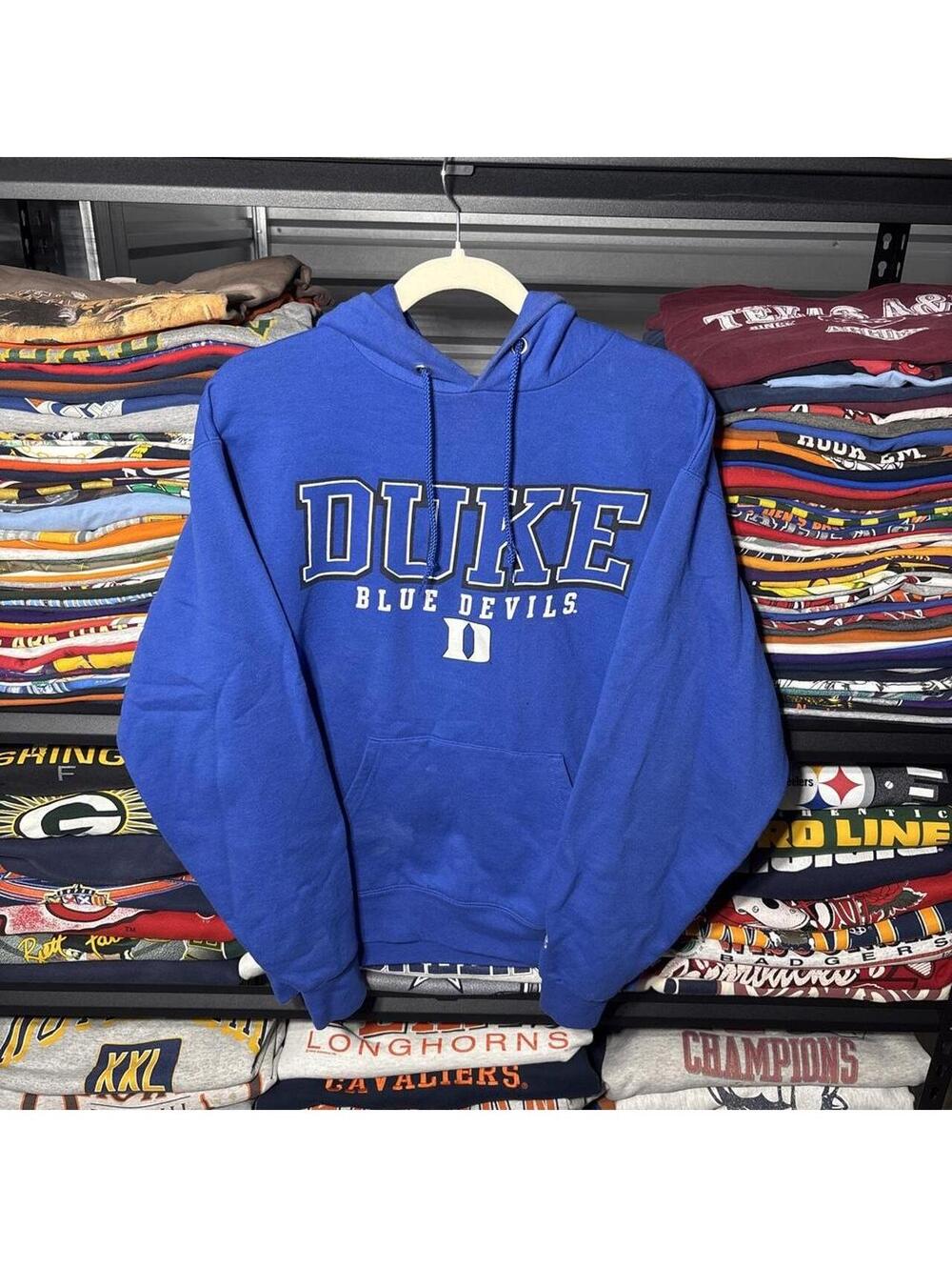 Vintage Y2K Champion Duke Blue Devils Hoodie Royal Blue M